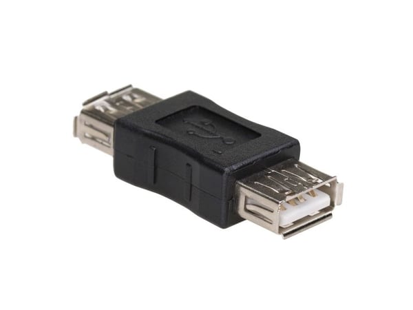 Akyga - USB-hann-hunnveksler - USB (hunn) til USB (hunn) - svart