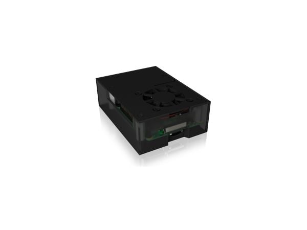 ICY BOX IB-RP108 kåpa i aluminium/plast halvtransparent antracit/svart (IB-RP108)