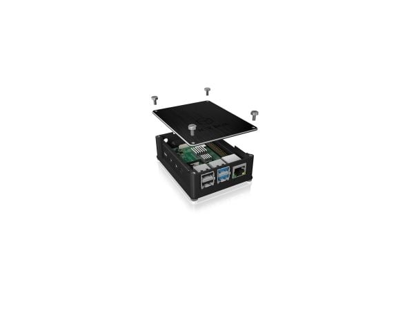 Icy Box beskyttelsesveske IcyBox beskyttelsesveske for Raspberry Pi 4 ekstern detaljhandel