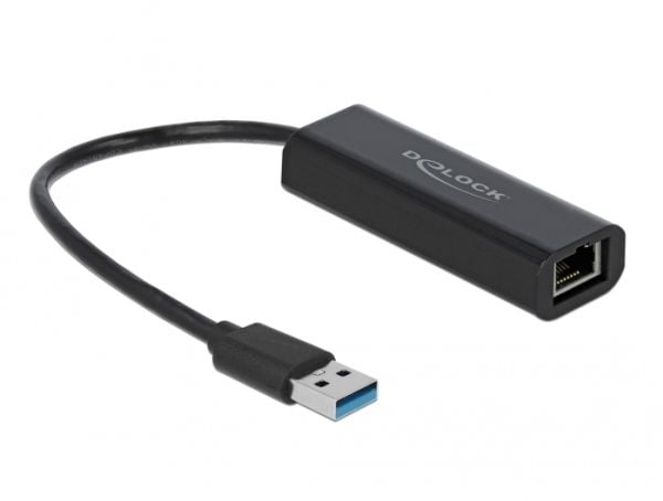 Delock - Nettverksadapter - USB 3.1 Gen 1 - 100M/1G/2.5G Gigabit Ethernet - svart