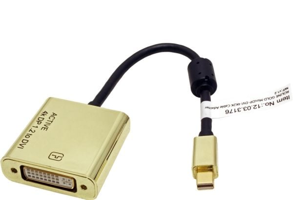 ROLINE 12.03.3176, 0,1 m, Mini DisplayPort, DVI-D, Hanstik, Hunstik, Lige