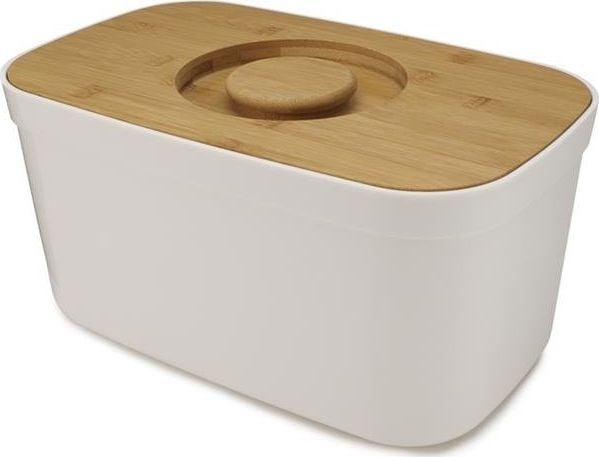 Joseph Joseph Bread Bin, Rektangulær, Hvit, Bamboo, Plast, Tre, Bamboo, 180 mm