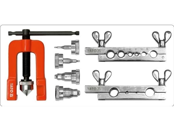 Yato YT-2180, 3,5,6,8,10,12,14,15,16,19 mm, Metall, Sort, Rød, Stål, Grå, Plast, 1,92 kg