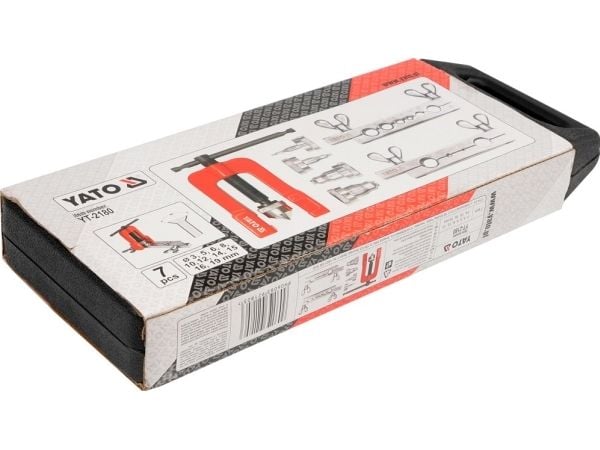 Yato YT-2180, 3,5,6,8,10,12,14,15,16,19 mm, Metall, Sort, Rød, Stål, Grå, Plast, 1,92 kg
