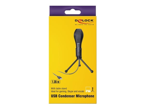 Delock - Mikrofon - USB - sortera