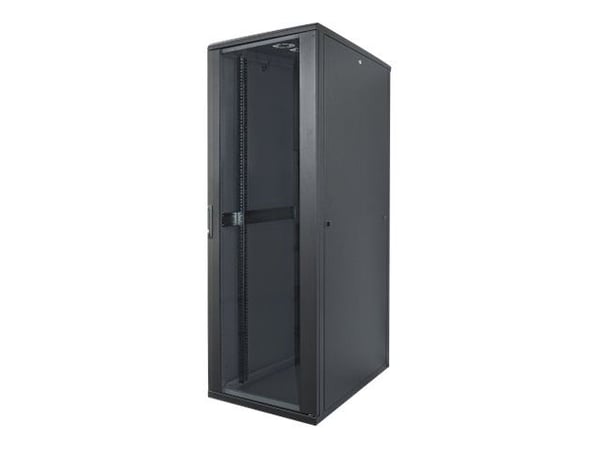 Intellinet Network Cabinet, Free Standing (Standard), 22U, Usable Depth 123 to 573mm/Width 503mm, Black, Flatpack, Max 1500kg, Server Rack, IP20 ra...