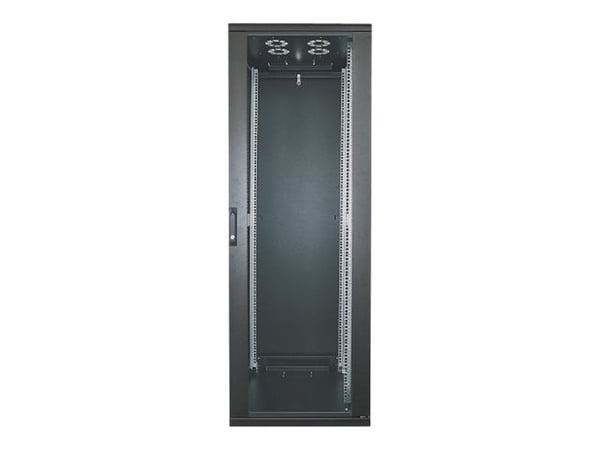 Intellinet Network Cabinet, Free Standing (Standard), 26U, Usable Depth 123 to 373mm/Width 503mm, Black, Flatpack, Max 1500kg, Server Rack, IP20 ra...