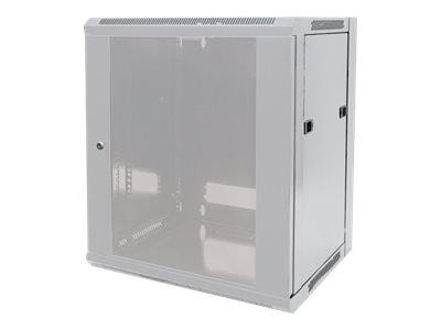 Intellinet Network Cabinet, Wall Mount (Standard), 9U, Usable Depth 410mm/Width 510mm, Grey, Flatpack, Max 60kg, Metal & Glass Door, Back Panel, Re...