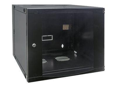 Intellinet Network Cabinet, Wall Mount (Double Section Hinged Swing Out), 9U, Usable Depth 235mm/Width 465mm, Black, Flatpack, Max 30kg, Swings out...