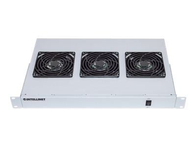 Intellinet 3-Fan Ventilation Unit for 19" Racks, 1U, Grey - Systemviftebrett - med 3 kjølevifter - AC 220/240 V - grå, RAL 7035 - 1U - 19"