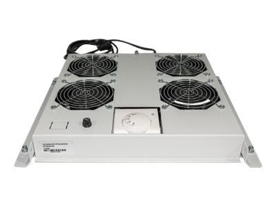 Intellinet 4-Fan Ventilation Unit for 19" Racks, Roof Mount, with Thermostat, Grey - Systemviftebrett - med 4 kjølevifter, termostat - AC 220/240 V...