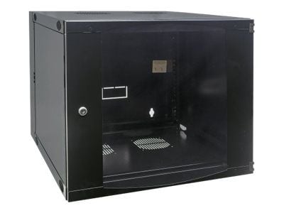 Intellinet Network Cabinet, Wall Mount (Double Section Hinged Swing Out), 6U, Usable Depth 235mm/Width 465mm, Black, Flatpack, Max 30kg, Swings out...