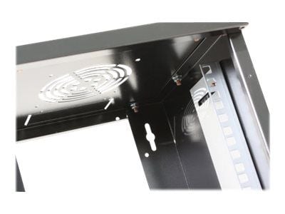 Intellinet Network Cabinet, Wall Mount (Standard), 6U, Usable Depth 265mm/Width 239mm, Black, Assembled, Max 60kg, Metal & Glass Door, Back Panel, ...