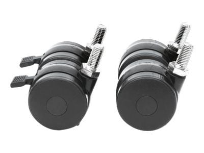 Intellinet Caster Wheel Set for 19" Racks, Set of Four, Two Brakes, Heavy-Duty - Rack-castersett - svart - 19"