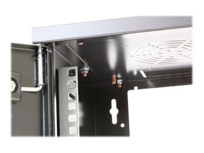 Intellinet Network Cabinet, Wall Mount (Standard), 6U, Usable Depth 265mm/Width 239mm, Black, Assembled, Max 60kg, Metal & Glass Door, Back Panel, ...