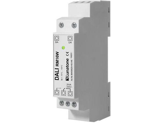 DALI relæ modul med 16 ampere skiftekontakt. Til on/off styring af lyskilder eller 230V el-apparater. Monteres på DIN-skinne. DALI relæ modul med 16 ampere skiftekontakt. Til on/off styring af lyskilder eller 230V el-apparater. Monteres på DIN-skinne.