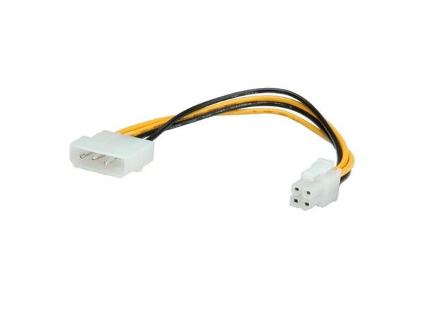 ROLINE 0.15m Molex 4p/ATX12V, Molex (4-pin), ATX (4-pin), 0,15 m, Hankjønn, Hunkjønn, Rett
