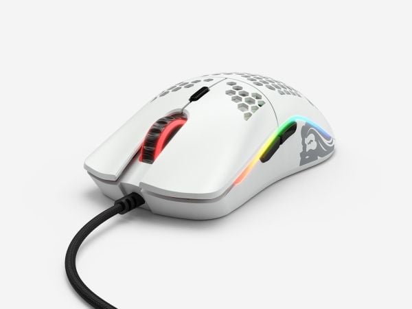 Glorious Model O - (Small) - Matte White - Gaming Mus - Optisk - 6 knapper - 12000 DPI - Hvid m. RGB