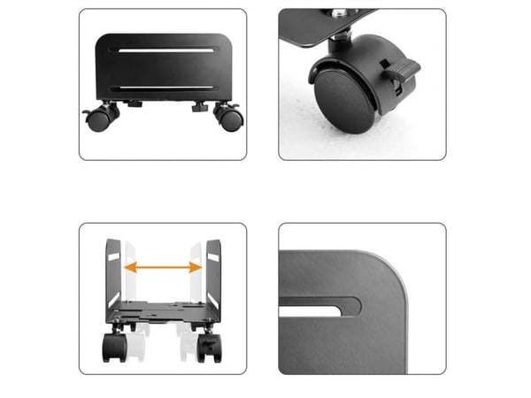 Value 17.99.1500, Multimediavogn, Sort, PC, 10 kg, 4 hjul, 20,9 cm
