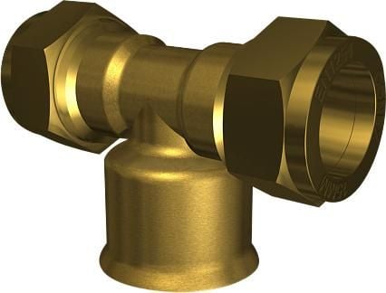 IBP CONEX Tee 28-1-28 mm puristusmuhvilla varustettuna