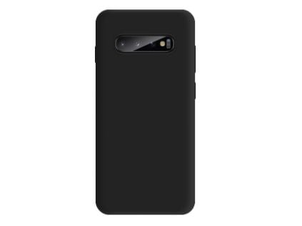 eSTUFF - Bagsidecover til mobiltelefon - silikon - sort - for Samsung Galaxy S10