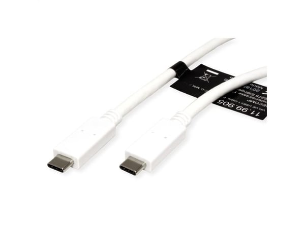 VALUE 11.99.9053, 1 m, USB C, USB C, USB 3.2 Gen 1 (3.1 Gen 1), 10 Gbit/s, Hvit