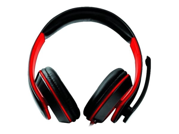 Esperanza EGH300 - Headset - fullstorlek - kabelansluten - 3,5 mm kontakt - ljudisolerande - röd