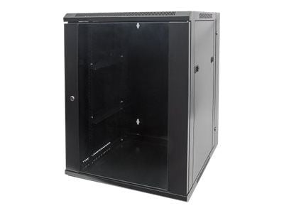 Intellinet Network Cabinet, Wall Mount (Double Section Hinged Swing Out), 15U, Usable Depth 425mm/Width 540mm, Black, Assembled, Max 30kg, Swings o...