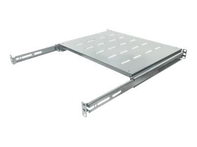 Intellinet 19" Sliding Shelf, 1U, For 600 to 800mm Depth Cabinets & Racks, shelf depth 350mm, Grey - Hylla för rack - grå, RAL 7035 - 1U - 19"