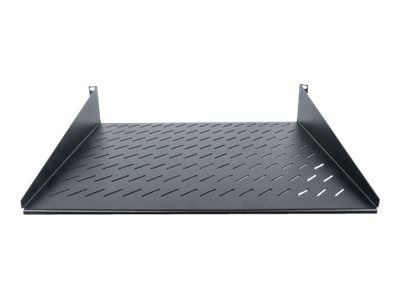Intellinet 19" Cantilever Shelf, 2U, 2-Point Front Mount, 400mm Depth, Vented, Max 25kg, Black, Three Year Warranty - Rack-hylle - svart, RAL 9005 ...