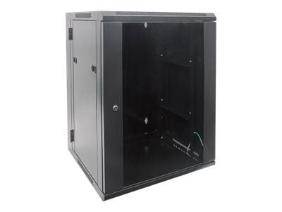Intellinet Network Cabinet, Wall Mount (Double Section Hinged Swing Out), 15U, Usable Depth 425mm/Width 540mm, Black, Assembled, Max 30kg, Swings o...