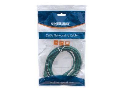 Intellinet Network Patch Cable, Cat5e, 3m, Green, CCA, U/UTP, PVC, RJ45, Gold Plated Contacts, Snagless, Booted, Lifetime Warranty, Polybag - Kobli...