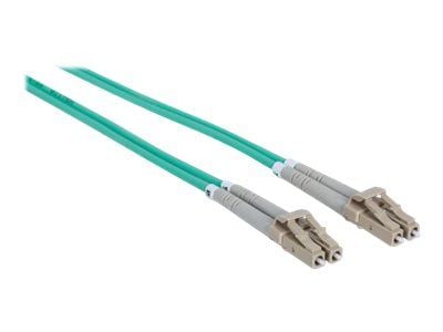 Intellinet Fiber Optic Patch Cable, OM3, LC/LC, 5m, Aqua, Duplex, Multimode, 50/125 µm, LSZH, Fibre, Lifetime Warranty, Polybag - Koblingskabel - L...