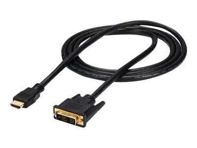 Startech 6ft (1.8m) HDMI to DVI Cable, DVI-D to HDMI Display Cable (1920x1200p), Black, 19 Pin HDMI Male to DVI-D Male Cable Adapter, Digital Monit...