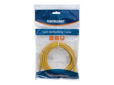Intellinet Network Patch Cable, Cat6, 2m, Yellow, CCA, U/UTP, PVC, RJ45, Gold Plated Contacts, Snagless, Booted, Lifetime Warranty, Polybag - Kobli...
