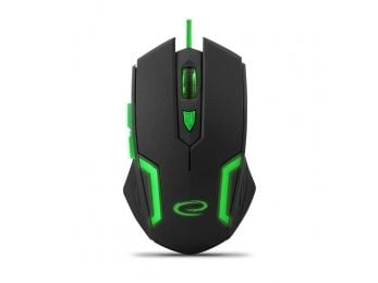 Esperanza MX205 FIGHTER - Mus - høyrehendt - optisk - 6 knapper - kablet - USB - grønn