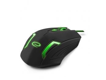 Esperanza MX205 FIGHTER - Mus - høyrehendt - optisk - 6 knapper - kablet - USB - grønn