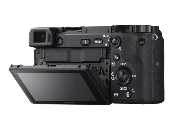 Sony a6400 ILCE-6400L - Digitalkamera - spegellöst - 24.2 MP - APS-C - 4 K / 30 fps - 3x optisk zoom 16-50 mm lins - Wi-Fi, NFC, Bluetooth - svart
