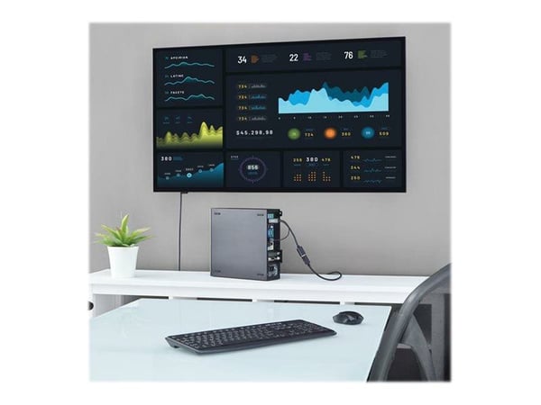 Startech HDMI till DisplayPort-adapter - 4K 30 Hz - Adapterkabel - HDMI, USB (endast ström) hane till DisplayPort hona - 25.5 cm - svart - aktiv, 4...