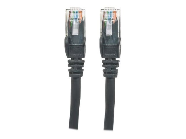 Intellinet Network Patch Cable, Cat6, 2m, Black, CCA, U/UTP, PVC, RJ45, Gold Plated Contacts, Snagless, Booted, Lifetime Warranty, Polybag - Koblin...