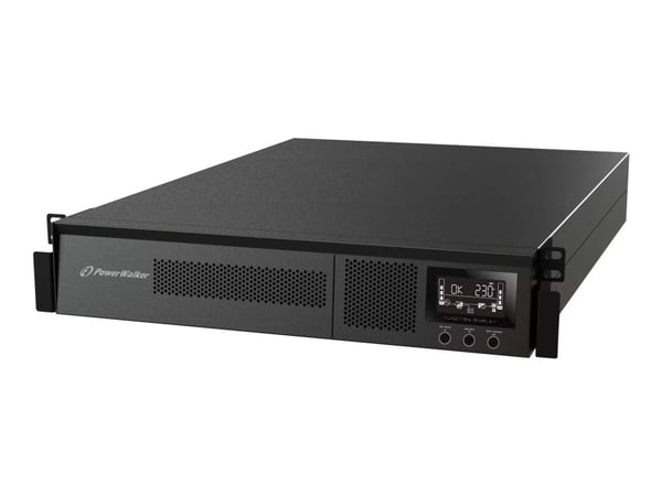 PowerWalker VFI 3000 RMG PF1 - UPS (rackmonterbar/ekstern) - 3000 watt - 3000 VA - 9 Ah - RS-232, USB - utgangskontakter: 9 - 2U