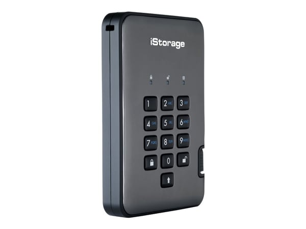 iStorage diskAshur PRO² - Harddisk - kryptert - 1 TB - ekstern (bærbar) - USB 3.1 - FIPS 197, 256-bits SHA, 256-bit AES-XTS - TAA-samsvar