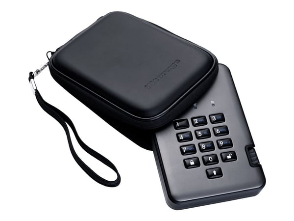 iStorage diskAshur PRO² - Harddisk - kryptert - 1 TB - ekstern (bærbar) - USB 3.1 - FIPS 197, 256-bits SHA, 256-bit AES-XTS - TAA-samsvar