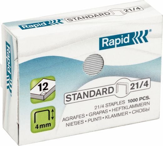 Rapid 21/4, 1000 niittiä, 21/4, 20 g, 30 x 41 x 12 mm