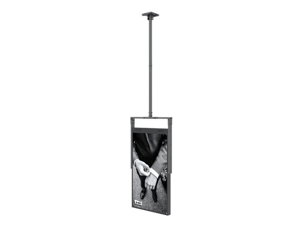 Multibrackets PRO Series M Ceiling Extension kit Pro - Asennussarja (kattoasennukseen, jatkoputki (3 m)) - LCD-näytölle - teräs - musta - näytön ko...