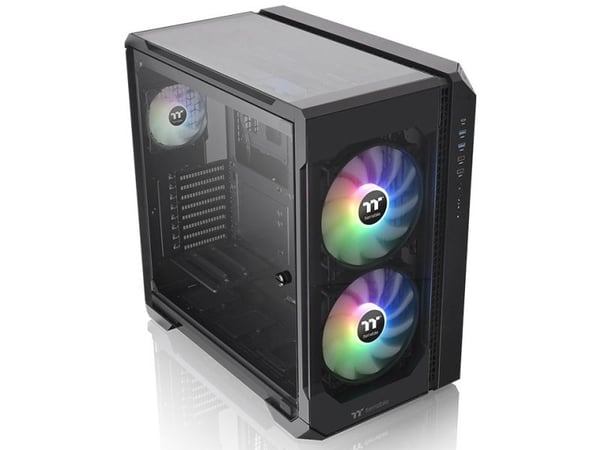 Thermaltake View 51 TG ARGB - ARGB Edition - tower - ATX - sidepanel med vindu (herdet glass) - ingen strømforsyning (PS/2) - svart - USB/lyd