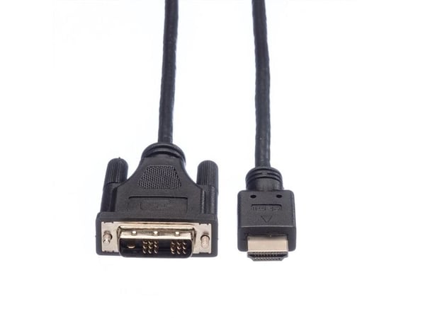 ROLINE 11.04.5516, 1,5 m, HDMI Type A (Standard), DVI-D, Hankjønn, Hankjønn, Rett