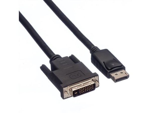 ROLINE 11.04.5775, 1,5 m, DisplayPort, DVI-D, Hankjønn, Hankjønn, Rett