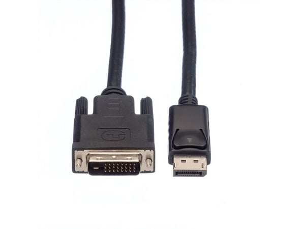ROLINE 11.04.5775, 1,5 m, DisplayPort, DVI-D, Hankjønn, Hankjønn, Rett