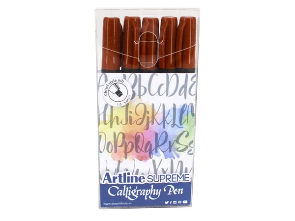 Artline Supreme Calligraphy Pen 5/set sepia